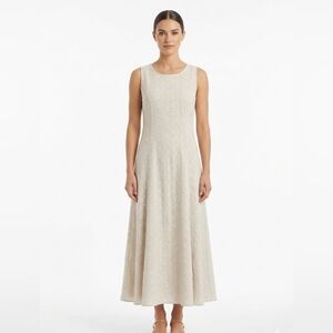 Raaga Embroidered Sleeveless Maxi Dress Cream Old Money Cottagecore Free Size